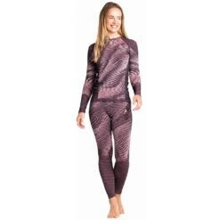 Odlo Base Layer Top Crew Neck Long Sleeve Blackcomb Eco Femme Gris -Odlo main 188561 30728 Model Front FullBody 1 dd60