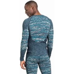 Odlo Base Layer Top Crew Neck Long Sleeve Blackcomb Eco Homme Bleu -Odlo main 188562 20836 Model Back Crop 1 18ab