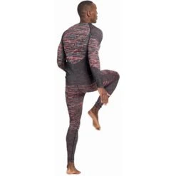 Odlo Base Layer Top Crew Neck Long Sleeve Blackcomb Eco Homme Rouge -Odlo main 188562 30764 Model Back FullBody 1 11dc