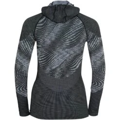 Odlo Blackcomb Eco Base Layer Top With Facemask Long Sleeve Femme Blanc -Odlo main 188571 60223 Torso Back 1 8785