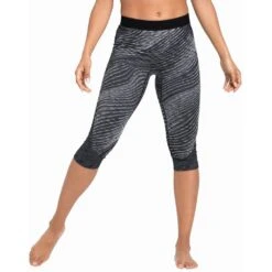 Odlo Blackcomb Eco Base Layer Bottom 3/4 Femme Blanc -Odlo main 188581 60223 Model Front Crop 1 635b
