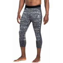 Odlo Blackcomb Eco Base Layer Bottom 3/4 Homme Noir -Odlo main 188582 60223 Model Front Crop 1 86da