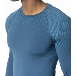 Odlo T-Shirt Manches Longues Performance Light E Homme Bleu -Odlo main 188782 21037 Model Detail Crop 1 baba