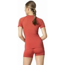 Odlo T-Shirt Manches Courtes Performance Light E Femme Rouge 9 Odlo T-Shirt Manches Courtes Performance Light E Femme Rouge -Odlo main 188791 30837 Model Back Crop 1 e56a