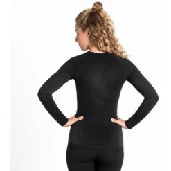 Odlo Base Layer Top Crew Neck Long Sleeve Performance Warm EC Femme Noir -Odlo main 196191 60212 Model Back Crop 1 d5f2