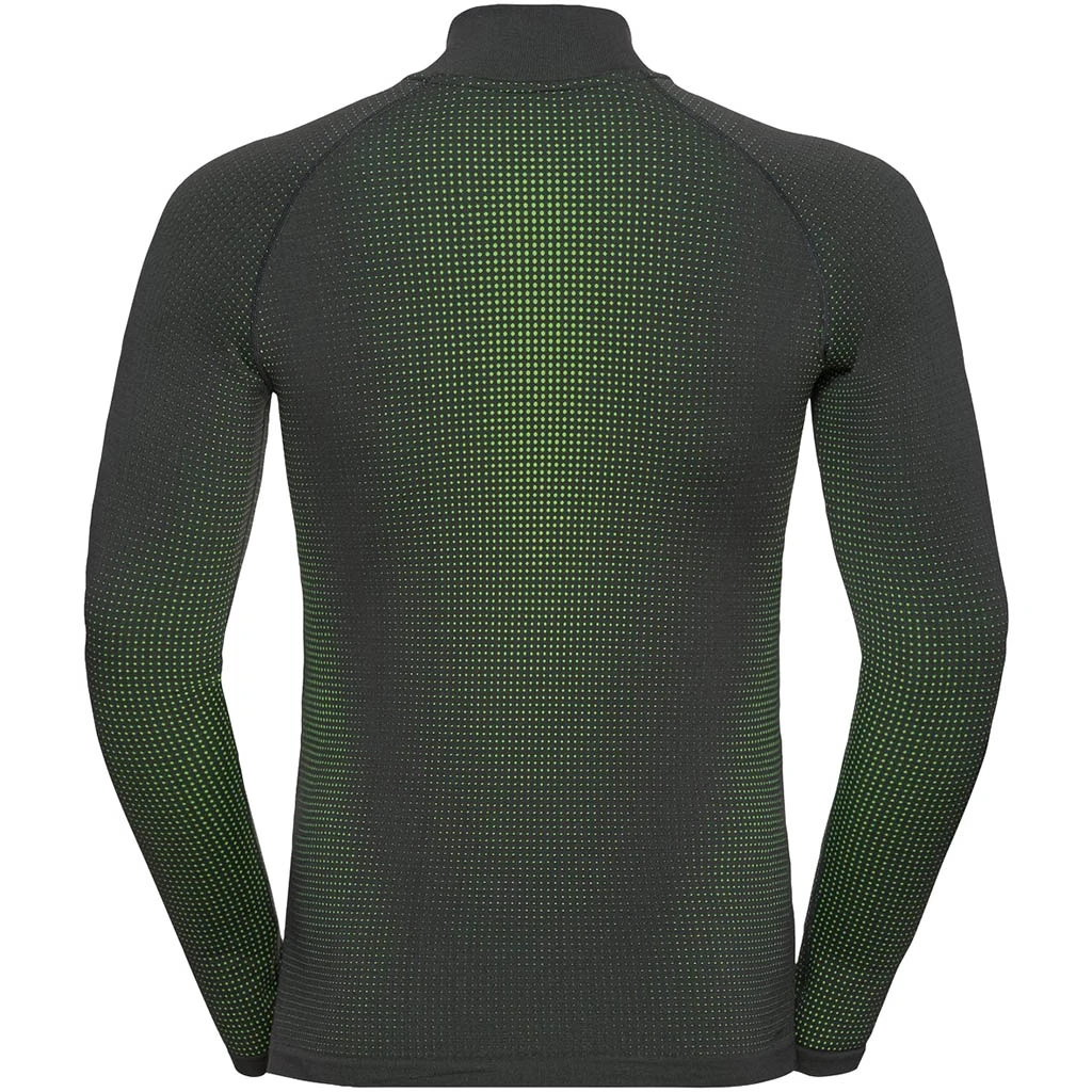Odlo Base Layer Top Turtle Neck Long Sleeve Half Zip Performance Warm Eco Homme Vert 4 Odlo Base Layer Top Turtle Neck Long Sleeve Half Zip Performance Warm Eco Homme Vert â Image 2