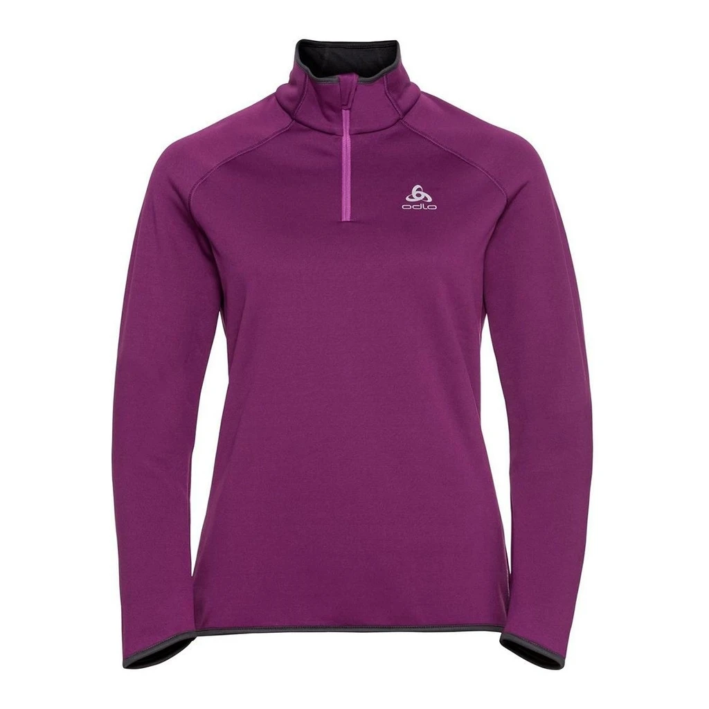 Odlo Midlayer 1/2 Zip Carve Ceramiwarm Femme Mauve 3 Odlo Midlayer 1/2 Zip Carve Ceramiwarm Femme Mauve
