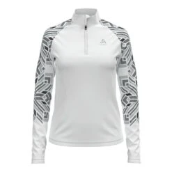 Odlo Midlayer 1/2 Zip Snowcross Femme Blanc