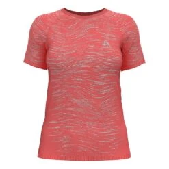 Odlo Blackcomb Ceramicool T-Shirt Short Sleeve Crew Neck Femme Saumon -Odlo main 309124 197110 3 044a