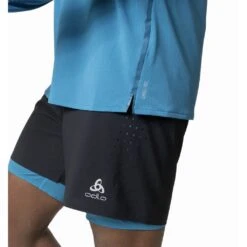 Odlo T-Shirt Manches Longues Zeroweight Chill-Tech Homme Bleu Ciel -Odlo main 313882 21024 Model Detail Crop 1 96e7