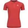 Odlo T-Shirt Manches Courtes 1.2 Zip Axalp Trail Femme