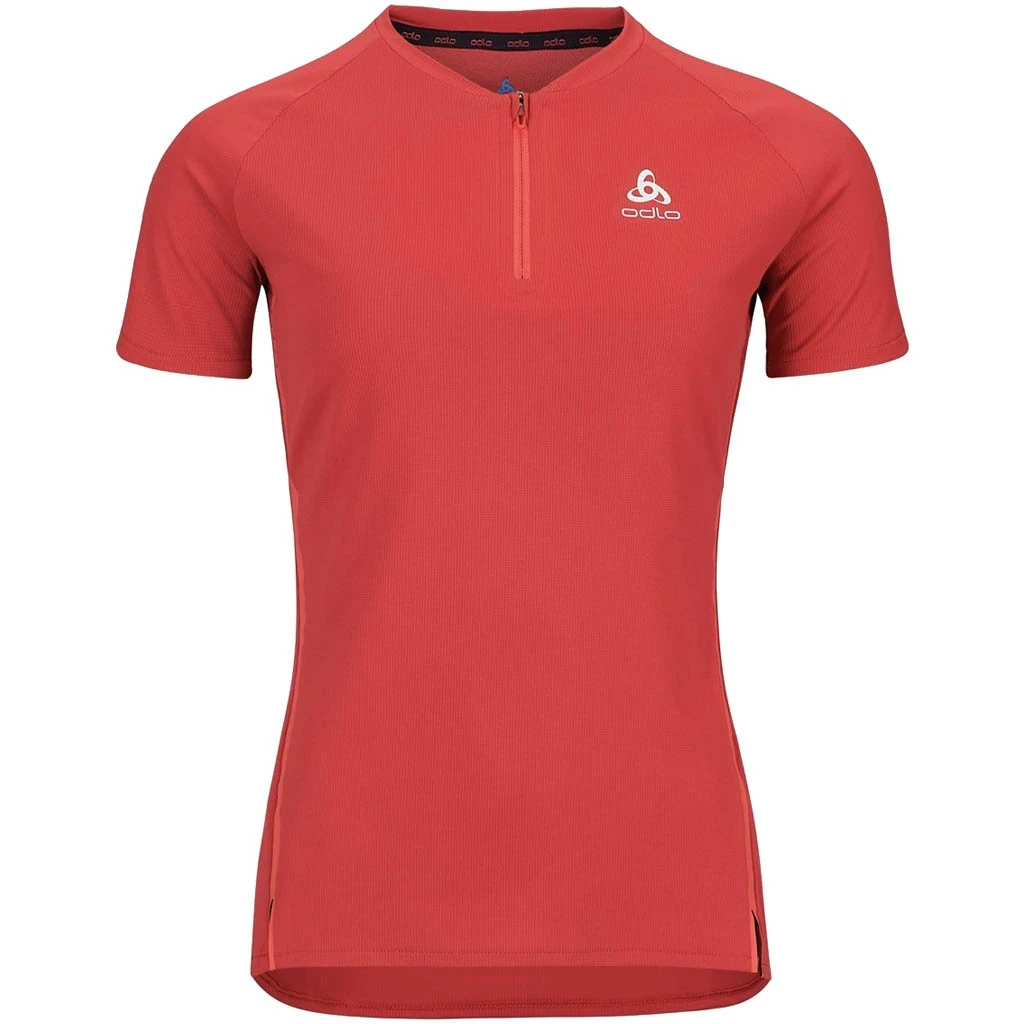 Odlo T-Shirt Manches Courtes 1.2 Zip Axalp Trail Femme 3 Odlo T-Shirt Manches Courtes 1.2 Zip Axalp Trail Femme