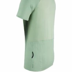 Odlo T-Shirt Manches Courtes 1.2 Zip Axalp Trail Homme Vert -Odlo main 313902 40414 Torso Detail1 1 e467