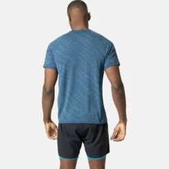 Odlo T-Shirt Manches Courtes Zeroweight Ceramic Homme Bleu -Odlo main 313972 20875 Model Back Crop 1 b43b