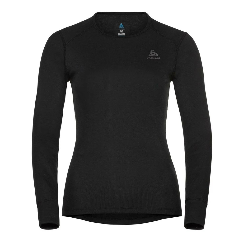 Odlo Base Layer Top Crew Neck Long Sleeve Active Warm Eco Femme Noir 3 Odlo Base Layer Top Crew Neck Long Sleeve Active Warm Eco Femme Noir