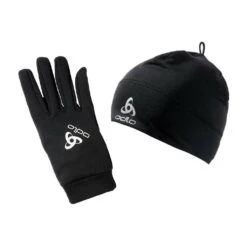 Odlo Set Polyknit Hat Plus Gloves Homme Noir