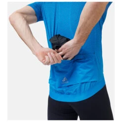 Odlo - Stand-Up Collar S/S Full Zip Zeroweight - Maillot De Cyclisme -Odlo odlo stand up collar s s full zip zeroweight maillot de cyclisme detail 5