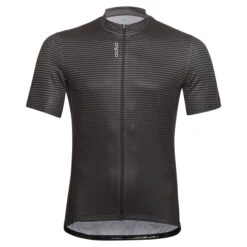 Odlo - T-Shirt S/U Collar S/S Full Zip Essential Print - Maillot De Cyclisme