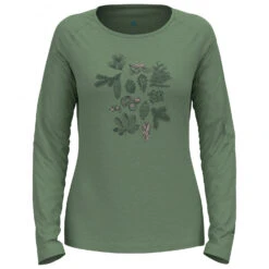 Odlo - Women's L/S Ascent PW 130 Forest - T-shirt En Laine Mérinos -Odlo odlo womens l s ascent pw 130 forest t shirt en laine merinos 2