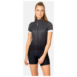 Odlo - Women's T-Shirt S/U Collar S/S FZ Essential Print - Maillot De Cyclisme -Odlo odlo womens t shirt s u collar s s fz essential print maillot de cyclisme detail 3